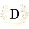 Gold Floral Crown Letter