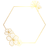 Buchstabe j Goldener Blumenrahmen