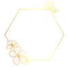 Buchstabe k Goldener Blumenrahmen