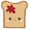 kawaii toast with jam