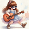 Rock Girl, Watercolor