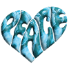 Peace Heart 3d Marbled