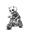 Skull Devil on Scooter