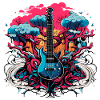 Guitar psychedelic music