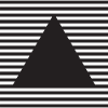 schwarzes Dreieck aus Linien
