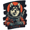 Astronaute husky