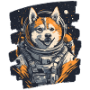 Astronaute husky