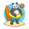 Plage d’été Panda