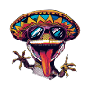 Lizard Gecko Comic Funny Sombrero