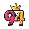 94 Numéro Jersey Couronne