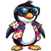 Penguin Comic Funny Summer