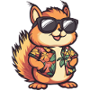 Squirrel Comic Funny Summer