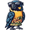Parrot Comic Funny Summer