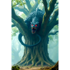 Nidhöggr ragon gnawing Yggdrasil's roots