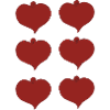 Heart pendant sixfold