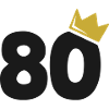 80th Birthday Crown 80th Anniversary Number
