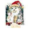 Christmas Wine Raccoon