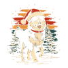 Cool husky at Christmas
