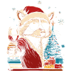 Raccoon Christmas Wine