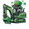 Excavatrice avec chapeau Saint-Patrick Enfants