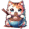 Nouilles Ramen Chat