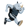 Energetic Rhino Athlete