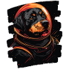 Rottweiler Astronaute