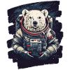 Eisbär Astronaut