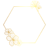 Buchstabe q Goldener Blumenrahmen