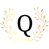 Buchstabe Q Goldene Blumenkrone