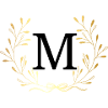 Buchstabe M Goldene Blumenkrone