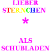 Lieber Sternchen als Schubladen Geschenkidee