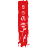 Vertikale Rosen-Pinselkunst