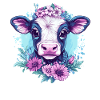 Flowery cow