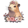 Blumen Capybara