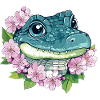 Cherry Blossom Crocodile