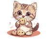 Cute Biscuit Cat