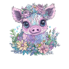 Blumen Schweinchen