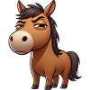 Funny Naughty Horse Cartoon
