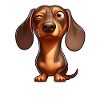 Dachshund cartoon funny cheeky ironic