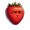 Vilain Fraise Dessin animé Fruit Drôle Ironique