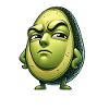 Skeptical Avocado Cartoon Ironic Funny