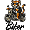Moto Tiger Comic Biker