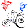 Ornement avec papillon