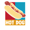 Hot Dog Lover Retro Graphic