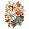 Delicate flowers in pastel