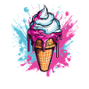Eiscreme im Pop-Art Style
