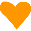 Herz orange Geschenkidee