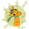 Girafe au printemps