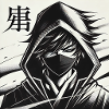 Anime mysterious with hood